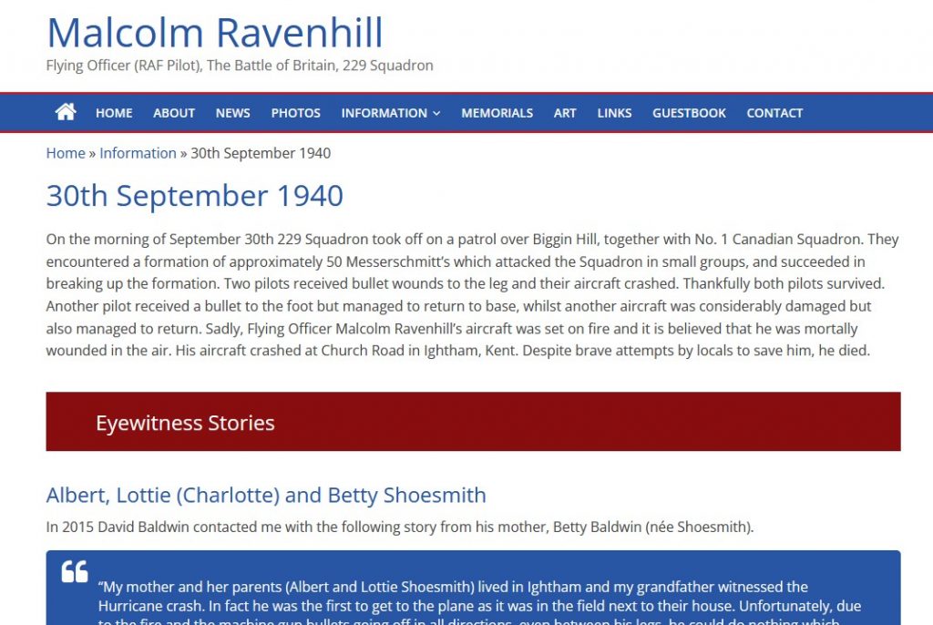 News - added 30th September 1940 page