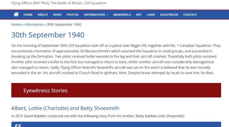 News - added 30th September 1940 page